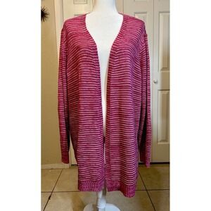MAURICES Women's‎ Open Loose  Knit Cardigan Sweater 3X Multi Color Long Sleeve